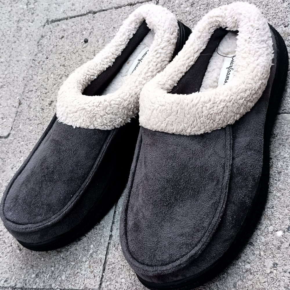 Dearfoams Men's sz large 11-12 Memory Foam Slippers Indoor/Outdoor